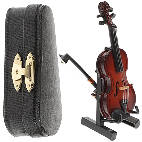 DRESSOOS Desktop Schmuck Mini Violine Ornament Violine Musical Instrument Realistische Miniatur Violine DRESSOOS Desktop Schmuck Mini Violine Ornament Violine Musical Instrument Realistische Miniatur Violine von DRESSOOS