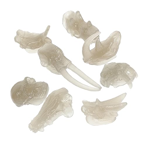 DRESSOOS 1 Set Dinosaurier Schädel Modell PVC Dinosaurier Schädel Spielzeug Glow-in-The-Dark Für Kinder Geburtstag von DRESSOOS