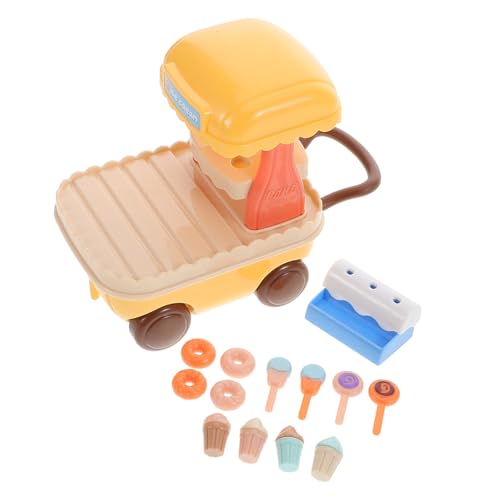 DRESSOOS 1 Set Eiswagen Spielzeug Spielset, Mini Puppenhaus Zubehör, Kleinkind Eiscreme Spielzeug, Eisdielen Spielset, Miniatur Spielzeug, Kinder Eiscreme Spielset, Eiswagen Spielzeug, von DRESSOOS