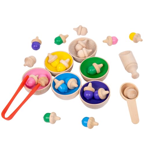 DRESSOOS Lernspielzeug Für Kinder 1 Set Farbklassifizierungsbecher Gyroskope Kleinkindspielzeug Für Feinmotorik Zählen Formerkennung von DRESSOOS