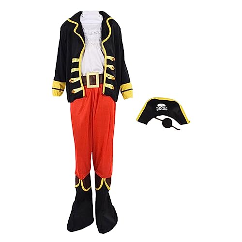 DRESSOOS 1satz Mädchen Piratenkostüm Mit Hut Für Halloween Unisex Und Wiederverwendbar Für Kostümpartys Und Rollenspiele von DRESSOOS
