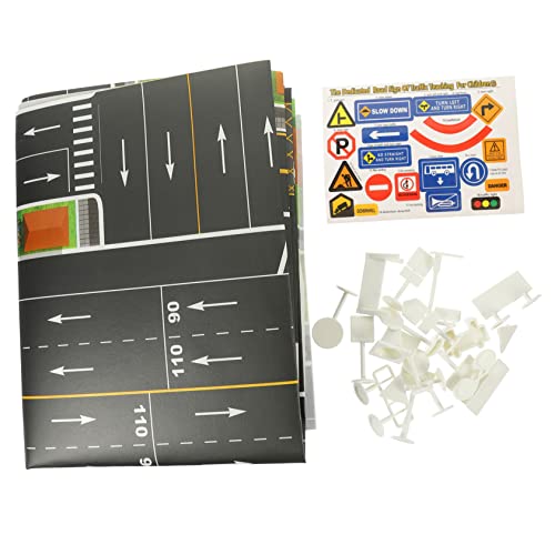 DRESSOOS 1 Set Kartenspielmatte, Verkehrszeichen Spielzeug, Straßenkarten Spielzeug, Verkehrszeichen Modelle, Straßenschild Spielzeug, Stadtkarten Spielzeug, Verkehrszeichen Modelle, DRESSOOS 1 Set Kartenspielmatte, Verkehrszeichen Spielzeug, Straßenkarten Spielzeug, Verkehrszeichen Modelle, Straßenschild Spielzeug, Stadtkarten Spielzeug, Verkehrszeichen Modelle, von DRESSOOS