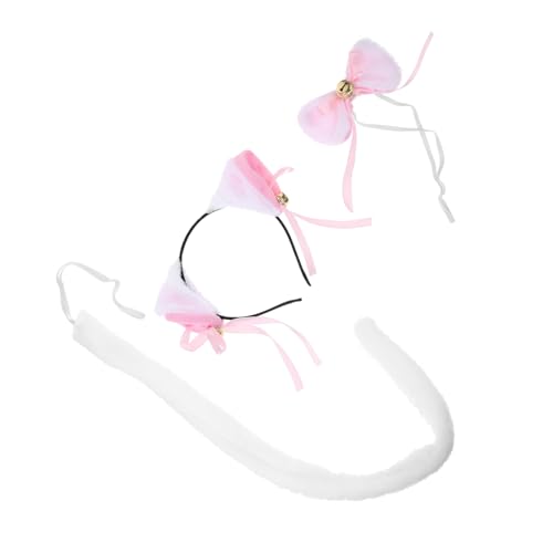 DRESSOOS 1 Set Katzenohr Haarreifen, Passend Für Dekoratives Stirnband, Party, Weibliches Haarband, Schickes Cosplay Party Halsband, Katzenohr Haarband, Einzigartiges Schwanzdekor, von DRESSOOS
