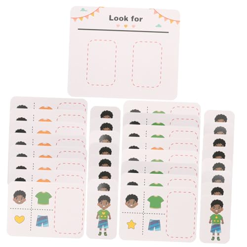 DRESSOOS 1 Set Kindergarten Puzzlekarten, Denkspiel, Kinderkartenspiel, Formsortierspielzeug, Zuordnungskartenspiel, Beobachtungsspiel, Logisches Denkspiel, Rückwärtsdenken Training DRESSOOS 1 Set Kindergarten Puzzlekarten, Denkspiel, Kinderkartenspiel, Formsortierspielzeug, Zuordnungskartenspiel, Beobachtungsspiel, Logisches Denkspiel, Rückwärtsdenken Training von DRESSOOS