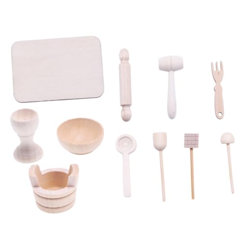 DRESSOOS 1 Set Mini Backzubehör, Mini Puppenhaus Zubehör, Kleines Backset, Backzubehör Für Kleine Häuser, Mini Backen, Rollenspiel Spielzeug, Simulations Backwerkzeuge, Mini Verzierung von DRESSOOS