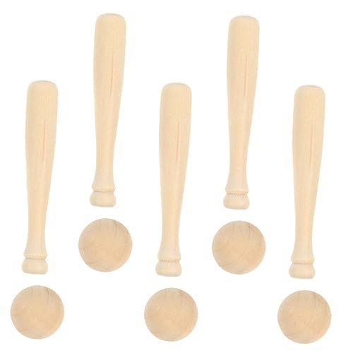 DRESSOOS 1 Set Mini Baseballschläger, Handgefertigt, Graffiti Malspielzeug, Mini Ornament, Baseball Bastelarbeiten, Kleine Baseballschläger Bastelarbeiten, Kleine Baseball Holzbasteleien, von DRESSOOS