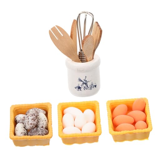 DRESSOOS 1 Set Mini Möbel, Mini Dekoration, Dekoratives Küchengeschirr, Gefälschte Küchengeschirr Form, Mini Küchengeschirr, Dekoratives Mini Küchengeschirr, Miniatur, Mini von DRESSOOS