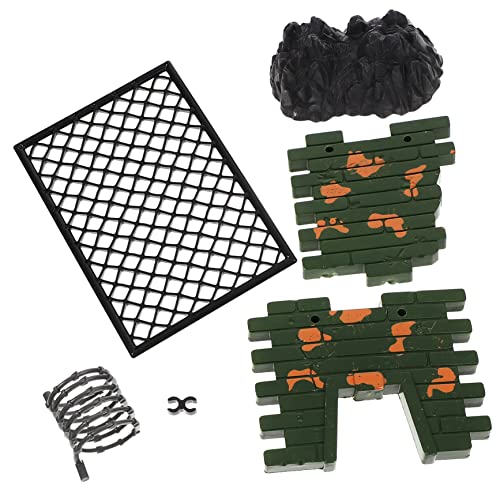 DRESSOOS 1 Set Mini Zubehör Kinder Barrikadenspielzeug Kognitives Bauspielzeug Zaunmodell Haushaltsbau Requisiten Statisches Szenenspielzeug Sandtisch Kinderspielzeug Kinderzubehör von DRESSOOS