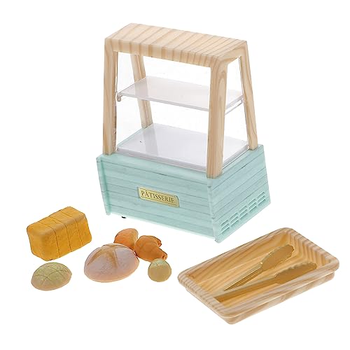 DRESSOOS 1 Set Miniatur Ornamente, Mini Brotschrank, Mini Brot Ausstellungsständer, Vitrine, Kleines Ausstellungsregal, Puppenhausschrank, Brotdekoration, Puppenhaus Mini Vitrine DRESSOOS 1 Set Miniatur Ornamente, Mini Brotschrank, Mini Brot Ausstellungsständer, Vitrine, Kleines Ausstellungsregal, Puppenhausschrank, Brotdekoration, Puppenhaus Mini Vitrine von DRESSOOS