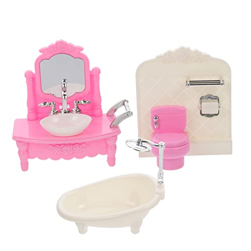 DRESSOOS Puppenhaus-badezimmerzubehör-Set Miniatur-badewanne Toilette Und Waschbecken Spielzeug DRESSOOS Puppenhaus-badezimmerzubehör-Set Miniatur-badewanne Toilette Und Waschbecken Spielzeug von DRESSOOS