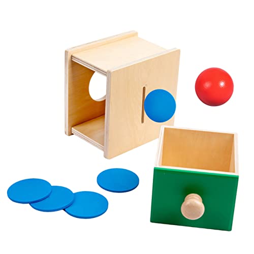 DRESSOOS 1 Set Münzwurfbox, Sensorisches Spielzeug, Motorikspielzeug, Babybälle, Münzspielzeug, Spielzeug Für Babys Von 6 – 12 Monaten, Babyspielzeug Von 6 Bis 12 Monaten, Holzspielzeug, von DRESSOOS