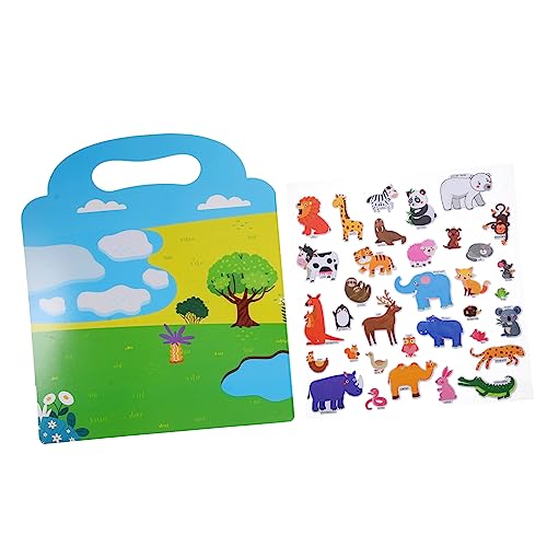 DRESSOOS 1 Set Pädagogisches Bubble Stickerbuch Für Kinder, Tragbares Puzzle, Cartoon Spielzeug, DIY Buchaufkleber, Spielzeug Für Die Kindererziehung, Wiederverwendbare Stickerbücher, von DRESSOOS