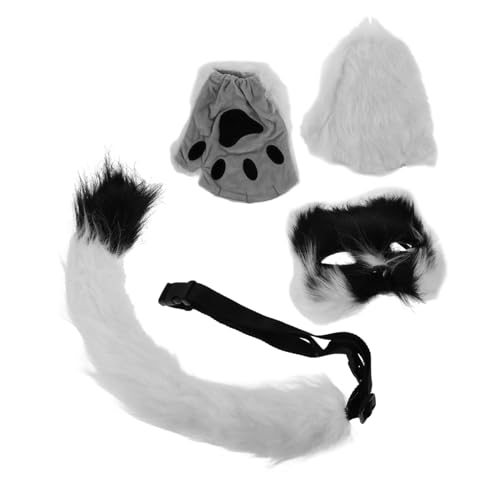 DRESSOOS Dekorative Masken Tiermasken Set Plüschmaske Handschuhe Für Halloween Weihnachtsfeier DRESSOOS Dekorative Masken Tiermasken Set Plüschmaske Handschuhe Für Halloween Weihnachtsfeier von DRESSOOS