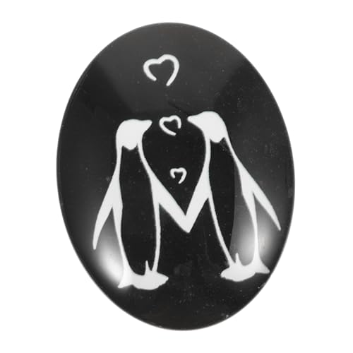 DRESSOOS 1 Set Pinguin Token, Pinguin Basteldekor, Kleiner Pinguin, Pinguin Basteldekor, Mini Taschenpinguin, Tischfigur, Pinguin Schmuck, Glasornament, Pinguin Kieselstein, von DRESSOOS