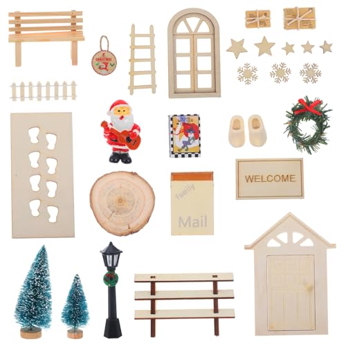 DRESSOOS Entzückendes Modell Miniatur-weihnachtsornament-Set Einfach Zu Platzieren Für Die Landschaftsdorf-Dekoration von DRESSOOS