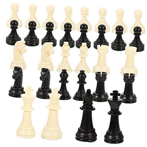 DRESSOOS 1 Set Schachfiguren Schachfiguren Ersatzschach Für Brettspiel Schach Ersatzbrettspiele Bauern Schachbrettschach Plastikschach Pp Schach Schachbrettzubehör von DRESSOOS