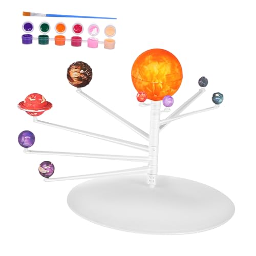 DRESSOOS 1 Set Solar System Modellkit Astronomie Planet Modell Für Wissenschaftsprojekte Dekoration des Zimmers Lernspielzeug Mit 8 Farbigen Planeten Aus Für Erwachsene Und von DRESSOOS