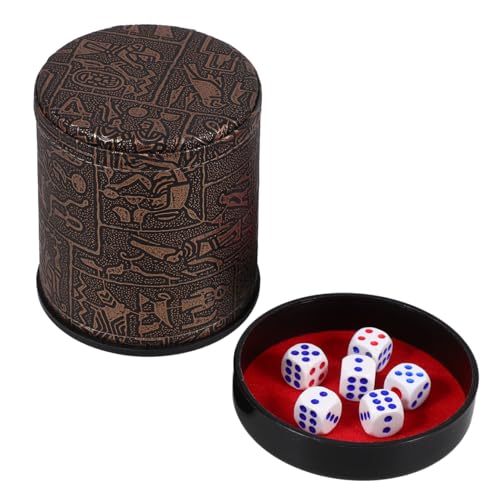 DRESSOOS 1 Set Würfelbecher Festival Würfelbecher Würfelbecher Rollenspiel Würfelbecher Spielzubehör Würfelbecher Mit Würfeln Würfel Shaker Halter Bar Requisiten Spiel Requisiten von DRESSOOS