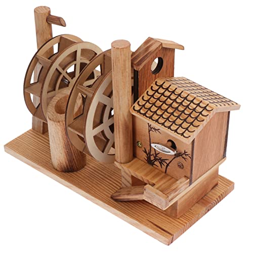 DRESSOOS 1 Stück Wasserradförmiges Musikalisches Spielzeugholz Wind-up Spielzeug Retro Home Decoration DRESSOOS 1 Stück Wasserradförmiges Musikalisches Spielzeugholz Wind-up Spielzeug Retro Home Decoration von DRESSOOS