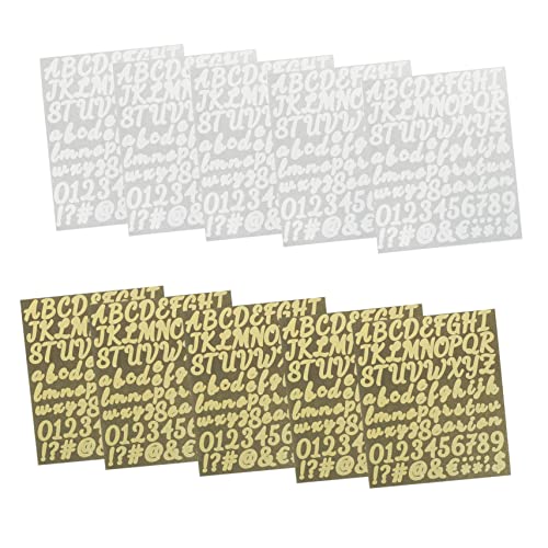 DRESSOOS Alphabet-aufkleberbuchstaben – 10 Bögen Vinyl-buchstabenzahlen Bastelaufkleber Für Heimdekoration Und Organisation von DRESSOOS