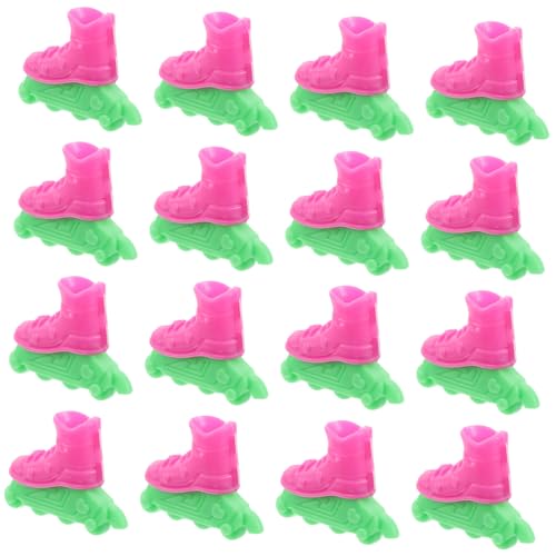DRESSOOS 10-teiliges Set Miniatur-Rollschuhe für Puppen. Vielseitige Bastel-Requisiten für Jungen und Mädchen. Charmantes dekoratives Design von DRESSOOS