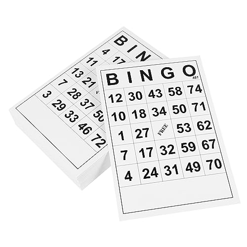 DRESSOOS 10 Packungen à 180 Blatt Partyspiel-versorgung Bingo-spielzeugkarte Bingo-brettspiel Party Bingo Spiel Spielkarten Bingo-Spiele Magnetische Chips Loteria-Karten Anzahl Poker Kind von DRESSOOS