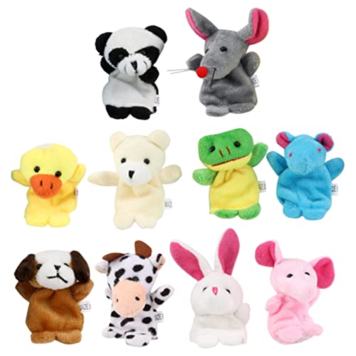 DRESSOOS Fingerpuppen Für Kleinkinder – 10 Stück Stoffpuppen in Tierform Lernspielzeug Für Kinder von DRESSOOS