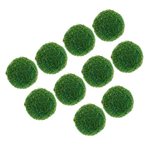 DRESSOOS 10 Stück Miniatur Grasbälle, Buschcluster, Balldekor, Buschcluster, Sandtischdekor, Simulationscluster, Ball, Sandtischzubehör, Mini Gartenzubehör, Mikro Landschafts Buschbälle von DRESSOOS