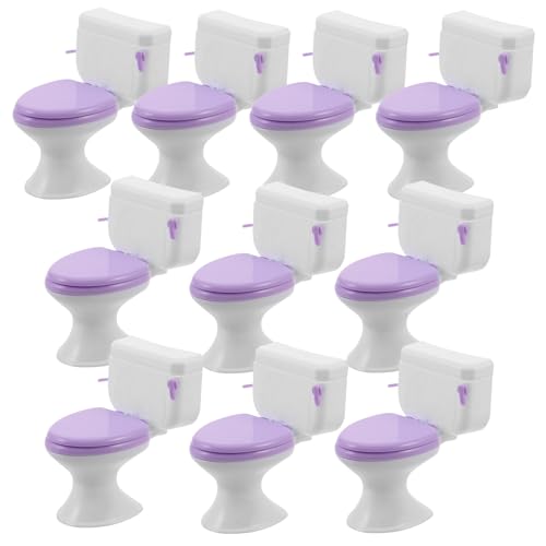 DRESSOOS 10 Stück Puppenhaus-Mini-Toilette: Puppenhaus-Badezimmermöbel, realistischer Kleiner Toilettensitz – Spielhaus-Spielzeug-Neigungshocker für Mikrolandschaften DRESSOOS 10 Stück Puppenhaus-Mini-Toilette: Puppenhaus-Badezimmermöbel, realistischer Kleiner Toilettensitz – Spielhaus-Spielzeug-Neigungshocker für Mikrolandschaften von DRESSOOS