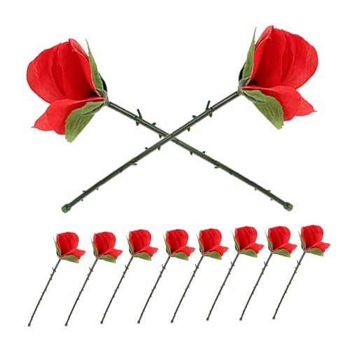 DRESSOOS 10 Stücke Gefaltet Rose Zauberstab Bühne Prop Für Zauberer Bühne Requisiten Rose Party Dekorationen DRESSOOS 10 Stücke Gefaltet Rose Zauberstab Bühne Prop Für Zauberer Bühne Requisiten Rose Party Dekorationen von DRESSOOS