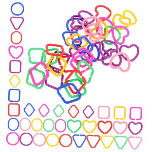 DRESSOOS 100 Stück Geometrische Verbindungsringe aus Kunststoff für Junge Mädchen Pädagogisches für Frühkindliche Entwicklung für Kindergarten und Kinderwagen DRESSOOS 100 Stück Geometrische Verbindungsringe aus Kunststoff für Junge Mädchen Pädagogisches für Frühkindliche Entwicklung für Kindergarten und Kinderwagen von DRESSOOS