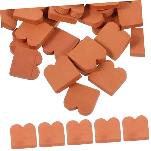 DRESSOOS 100 Stück Simulierte Kleine Ziegel, Miniaturobjekte, DIY Miniaturen, Miniatur Wandziegel, Sandkastenziegel, Mini Objekte, Gefälschte Ziegel, Mini Ziegel, Ornament, Mikro von DRESSOOS