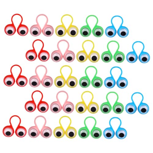 DRESSOOS 100St Spielzeug mit großen Augen Geschenke party mitgebsel kinder lustige Augapfelring für Kinder Spielzeuge Kinderspielzeug Augen Fingerspielzeug Lernspielzeug für Kinder Puzzle von DRESSOOS