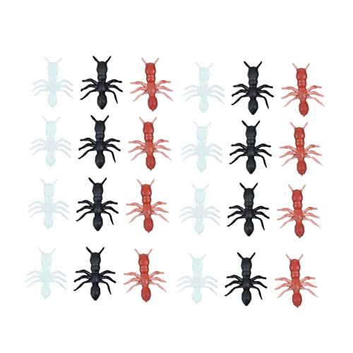 DRESSOOS 100 Stück Simulierte Ameisen Schwarzes Halloween- Braunes Halloween-Fake-Ameisen Halloween-Ameisen-Spielzeug Halloween-Witzspielzeug Kniffliges Spielzeug von DRESSOOS
