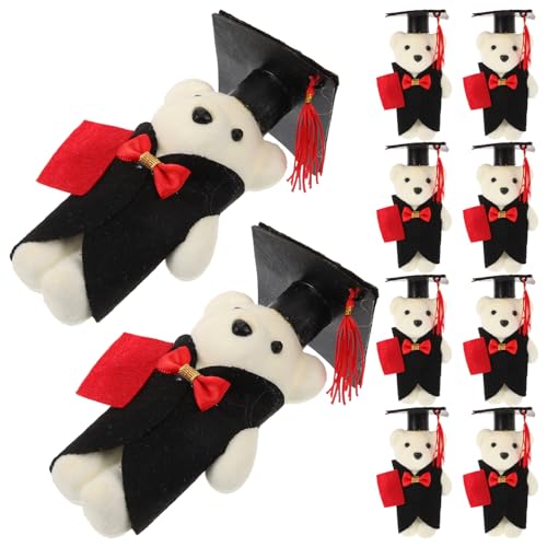 DRESSOOS 10Pcs Abschlussfeier Puppentiere Das Tier Babypuppenspielzeug Stofftier Abschluss Bär Party Entzückende Plüschbärenspielzeug Niedliche Bärendekoration Gefüllte Bär Pp Baumwolle DRESSOOS 10Pcs Abschlussfeier Puppentiere Das Tier Babypuppenspielzeug Stofftier Abschluss Bär Party Entzückende Plüschbärenspielzeug Niedliche Bärendekoration Gefüllte Bär Pp Baumwolle von DRESSOOS