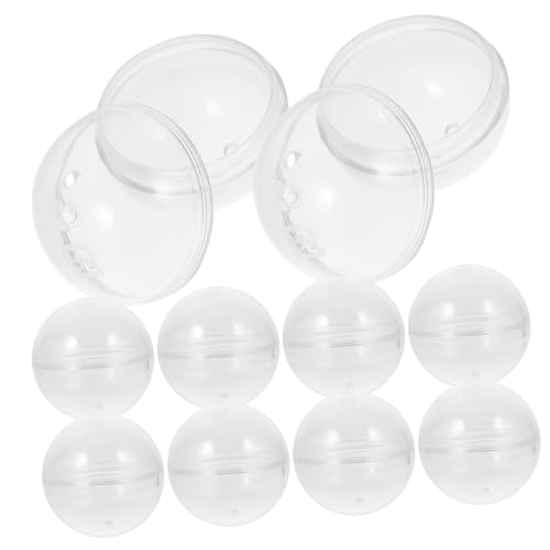 DRESSOOS 10Pcs Gacha -Schalenbrettungsmaschinen Kapseln Schüttgutbehälter Füllbare Ostereier Plastik Verpackung Kugel Gumble von DRESSOOS