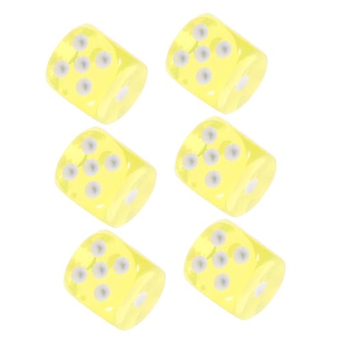 DRESSOOS 10Pcs Game Dice Props Brettspiel Dice Entertainment Dices Party Bevorzugt Board Dice Board Game Tool Dice Bulk Party Accessoires Acryl Würfel Spiel Request Würfel Für Glücksspiele von DRESSOOS