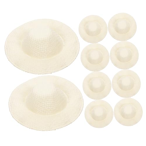 DRESSOOS 10Pcs Mini Huthüte Für Puppe Winzige Strohhüte Puppenzubehör Mini Strohhüte Für Handwerk Miniaturhüte Mini Gewebt DRESSOOS 10Pcs Mini Huthüte Für Puppe Winzige Strohhüte Puppenzubehör Mini Strohhüte Für Handwerk Miniaturhüte Mini Gewebt von DRESSOOS
