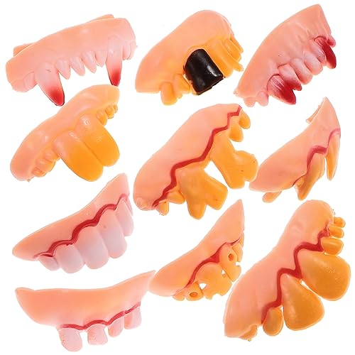 DRESSOOS 10St lustige Zähne Kostüm Halloween-Gebiss Halloween- Cosplay-Requisiten Halloween Costume Halloween Kleidung Halloween deko Zombiezähne dekorative Halloween-Zähne Gummi DRESSOOS 10St lustige Zähne Kostüm Halloween-Gebiss Halloween- Cosplay-Requisiten Halloween Costume Halloween Kleidung Halloween deko Zombiezähne dekorative Halloween-Zähne Gummi von DRESSOOS