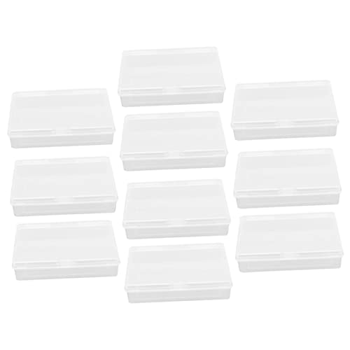 DRESSOOS 10er Set Spielkarten Rechteckige Transparente Kartenbehälter Ideal Für Pokerkarten Sammelkarten Und Visitenkarten Außenmaße von DRESSOOS
