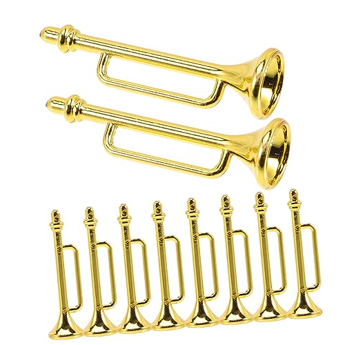 DRESSOOS 10St Musikinstrumentenmodell Saxophon kleines Trompeten-Puppenhaus Spielzeuge Weihnachtsdekorationen winzige Musikinstrumente Miniatur-Dekor Tasche Spielzeugzimmer von DRESSOOS