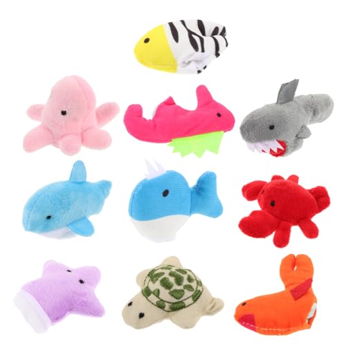 DRESSOOS Pädagogische Fingerpuppen in Tierform 10-teiliges Set Handpuppenset Für Kleinkinder Von 6–10 cm Größe Stabil Und Sicher Für Jungen Und Mädchen von DRESSOOS
