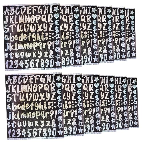 DRESSOOS 12 Bögen Alphanumerische Aufkleberbuchstaben Zum Basteln Briefkastennummern Für Außen Goldfarbene Buchstabenaufkleber Türschild Buchstabenaufkleber Briefkastenbuchstabenaufkleber von DRESSOOS
