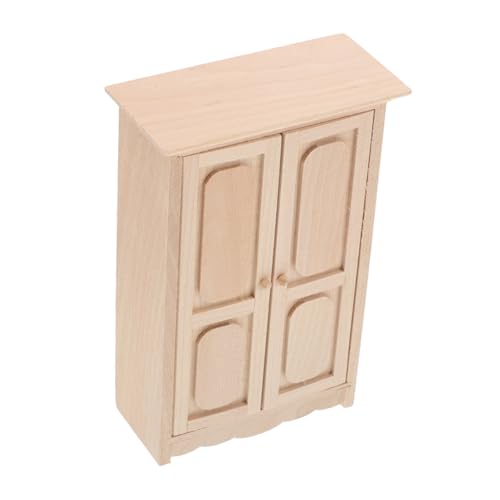 DRESSOOS Puppenhaus Miniatur Schrank Spielzeug Lagerung Holz Bücherregal 1:12 Maßstab Miniatur Möbel Dekorative Vintage Küche von DRESSOOS