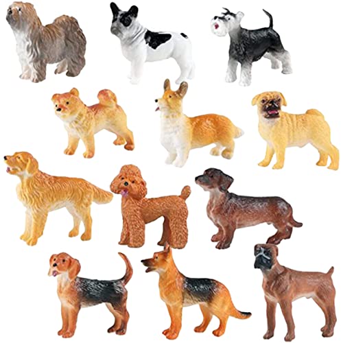 DRESSOOS Niedliche Mini-hundefigur Spielzeug 12 Stück Harz Welpen-Ornamente Entzückende Hunde-Geburtstagsparty-Dekorationen DRESSOOS Niedliche Mini-hundefigur Spielzeug 12 Stück Harz Welpen-Ornamente Entzückende Hunde-Geburtstagsparty-Dekorationen von DRESSOOS