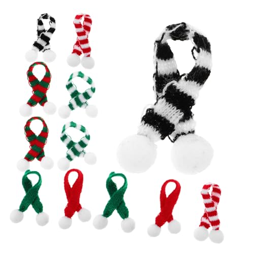 DRESSOOS 12 Stück Mini Weihnachts Schals Gestrickte Deko Schals für Puppenhaus und Haustiere Festliche Strickaccessoires Farben für DIY Bastelprojekte und Weihnachtsdekoration DRESSOOS 12 Stück Mini Weihnachts Schals Gestrickte Deko Schals für Puppenhaus und Haustiere Festliche Strickaccessoires Farben für DIY Bastelprojekte und Weihnachtsdekoration von DRESSOOS