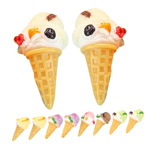 DRESSOOS 12 Stück Simulationseis, Realistische Eistüte, Eiscreme Hängedekor, Eiscreme Dekoration, Kleines Kunsteis, Kunsteis Spielzeug, Eiscreme, Fotoautomat, Winziges DRESSOOS 12 Stück Simulationseis, Realistische Eistüte, Eiscreme Hängedekor, Eiscreme Dekoration, Kleines Kunsteis, Kunsteis Spielzeug, Eiscreme, Fotoautomat, Winziges von DRESSOOS