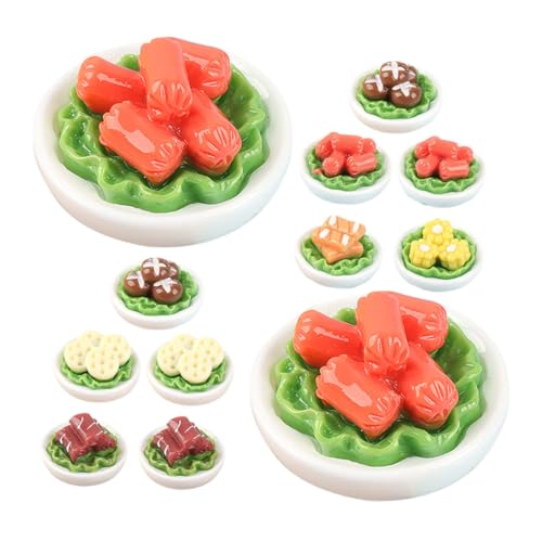 DRESSOOS 12 Stück Simulierte Lebensmittelspielzeuge, Mini Hausdekor, Mini Lebensmittel Requisite, Mini Lebensmittelmodell, Dekoratives Mini Gemüse, Mini, Rollenspiel, Dekorative von DRESSOOS