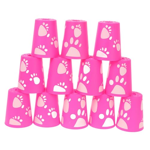 DRESSOOS 12 Stück Stapelbecher, Stapelbecher Spiel, Stapelbare Becher, Schnelles Becher Spiel, Wiederverwendbare Becher, Stapelbecher Spiel, Stapelspiel, Stapelbecher Spielzeug, Becher von DRESSOOS