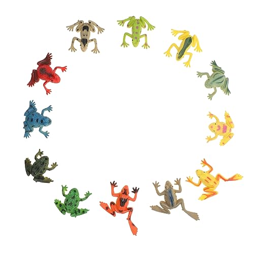 DRESSOOS 12 Stück Teiliges Froschmodell aus Hochwertigem Material Sichere und Detailreiche Frösche und für Spiele Partygeschenke und Fantasievolles im Garten oder Miniteich DRESSOOS 12 Stück Teiliges Froschmodell aus Hochwertigem Material Sichere und Detailreiche Frösche und für Spiele Partygeschenke und Fantasievolles im Garten oder Miniteich von DRESSOOS